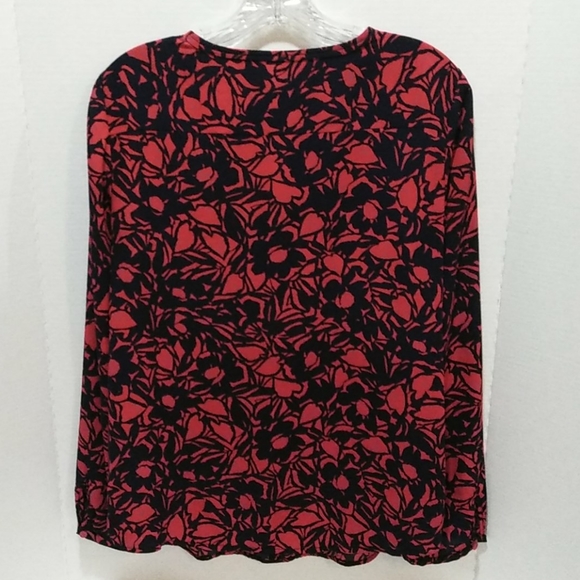 Talbot's size M red/black blouse top polyester - Picture 4 of 9